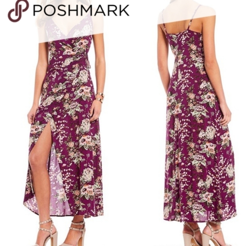 NWT Gianni Bini purple‎ floral wrap dress